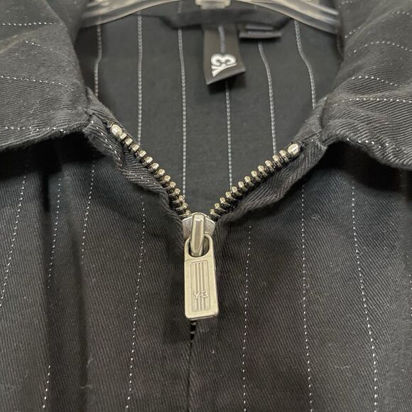 Vintage Yohji Yamamoto Y-3 y2k black striped cropped zip up jacket size medium - Picture 5 of 7